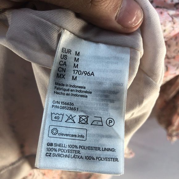 Pink & White Floral Tiered Chiffon Crêpe Puff Sleeve Flowly Mini Dress Ruffle M - Picture 2 of 8